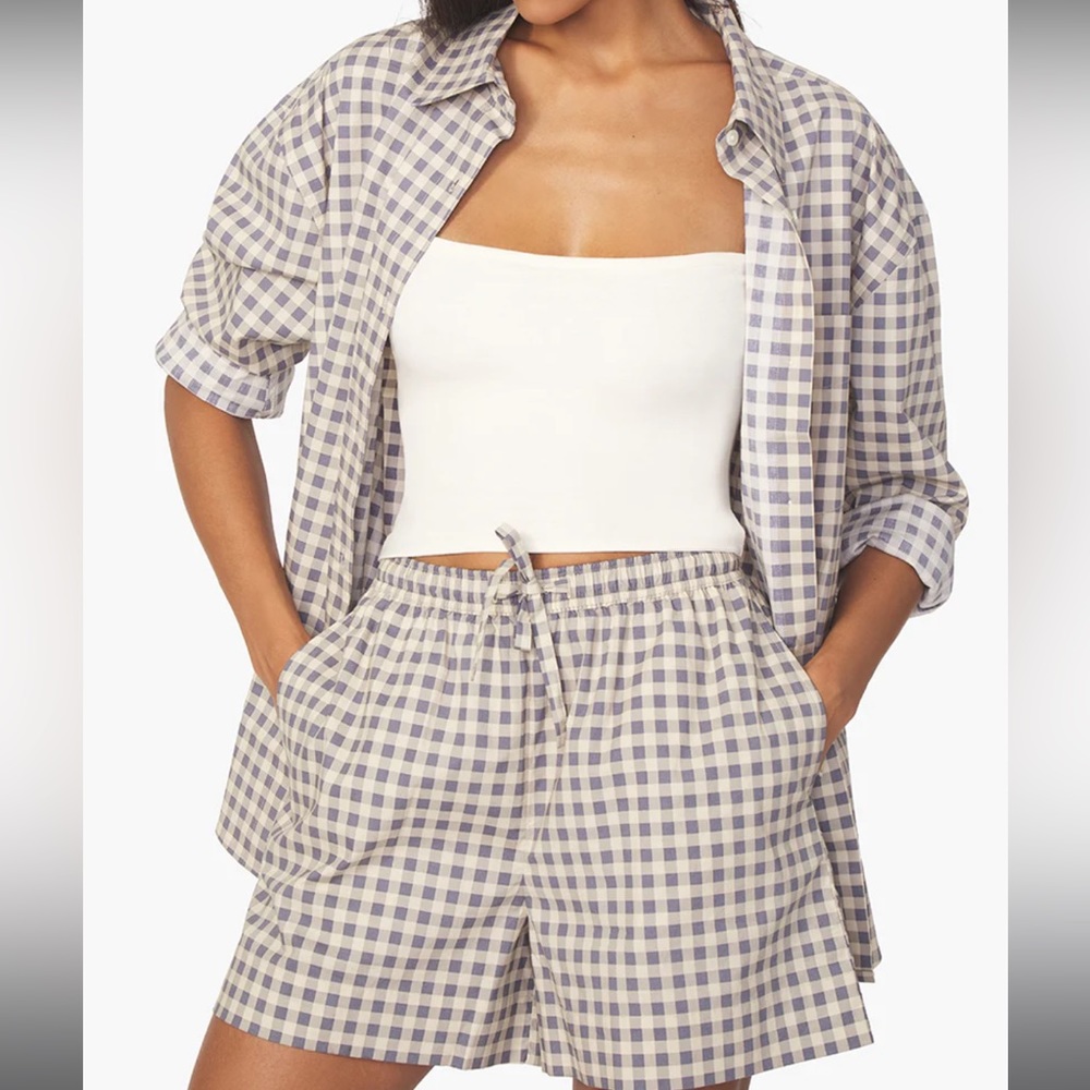 WeWoreWhat Gingham Shirt and Boxer Set